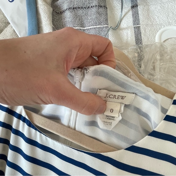 J. Crew Navy and White Striped Sleeveless Dress - Picture 5 of 5